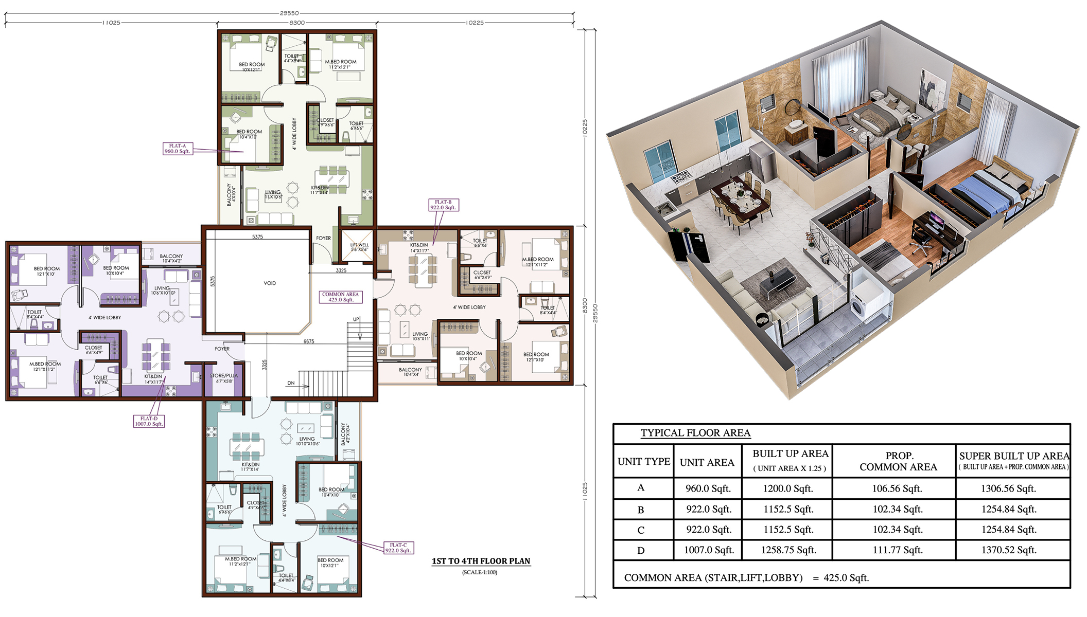 ground floor plan (2.5bhk)