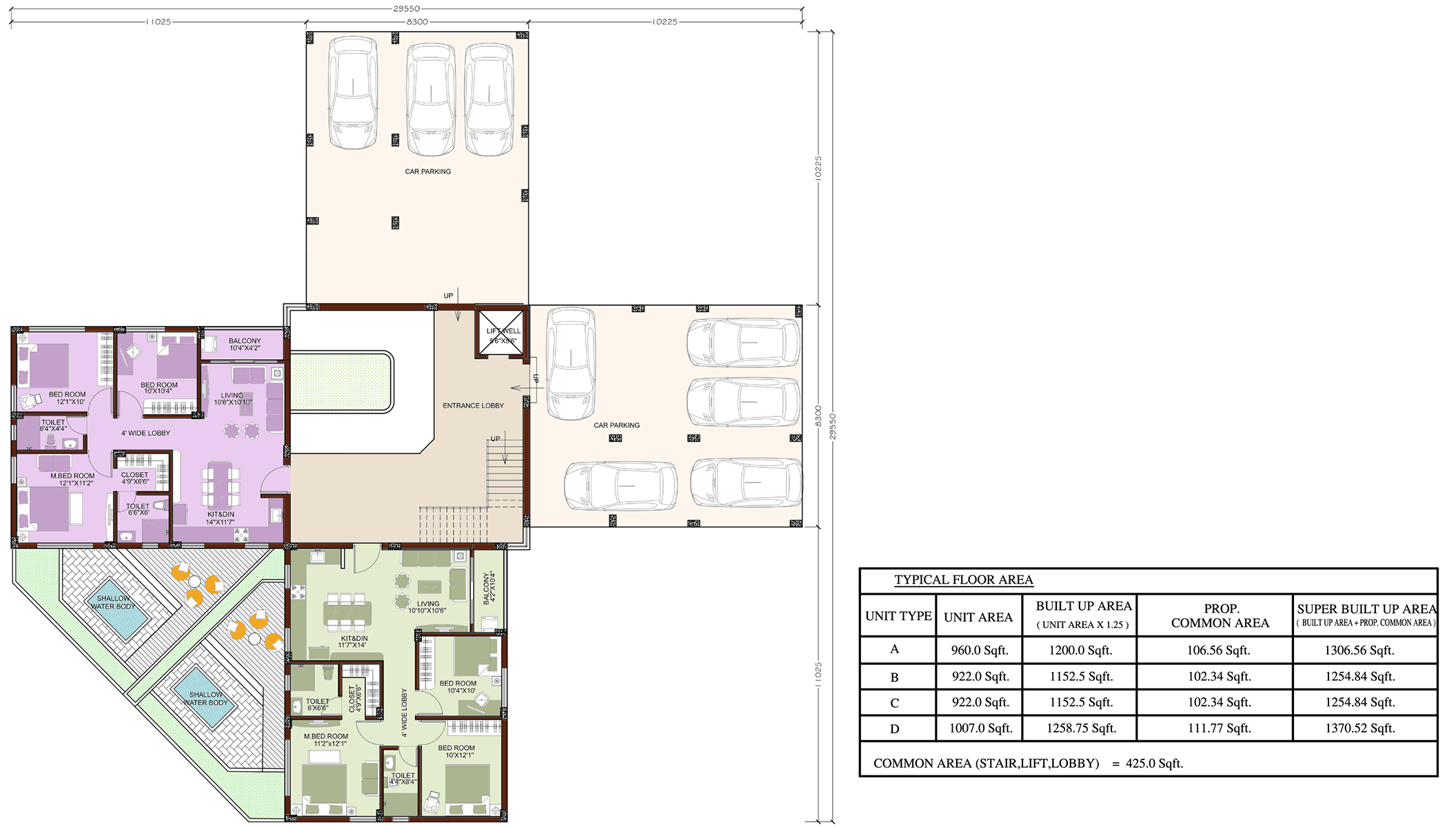 ground floor plan (2.5bhk)